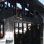 A burned roof