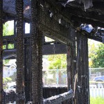 A burned window